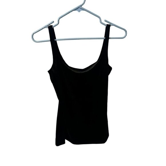 Susana Monaco Women Round Neck, Sleeveless PullOver, Black Velvet Tank Top, SM/M - Picture 1 of 5